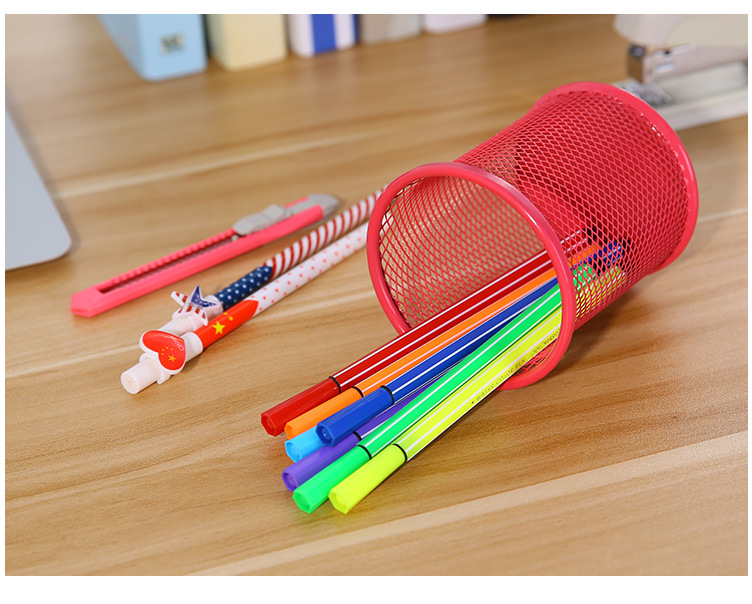 Office Office Supplies Student Pen Holder Multi-Functional Desktop Storage Metal Iron Net Pen Holder Sundries Barrel Storage Tool Office Office Supplies Student Pen Holder Multi-Functional Desktop Storage Metal Iron Net Pen Holder Sundries Barrel Storage Tool