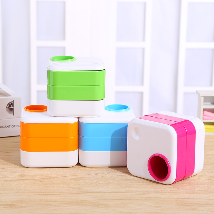 Square Students&#039; Supplies Creative Multifunctional Hidden Rotating Pen Holder Office Supplies Business Pen Holder Office Supplies