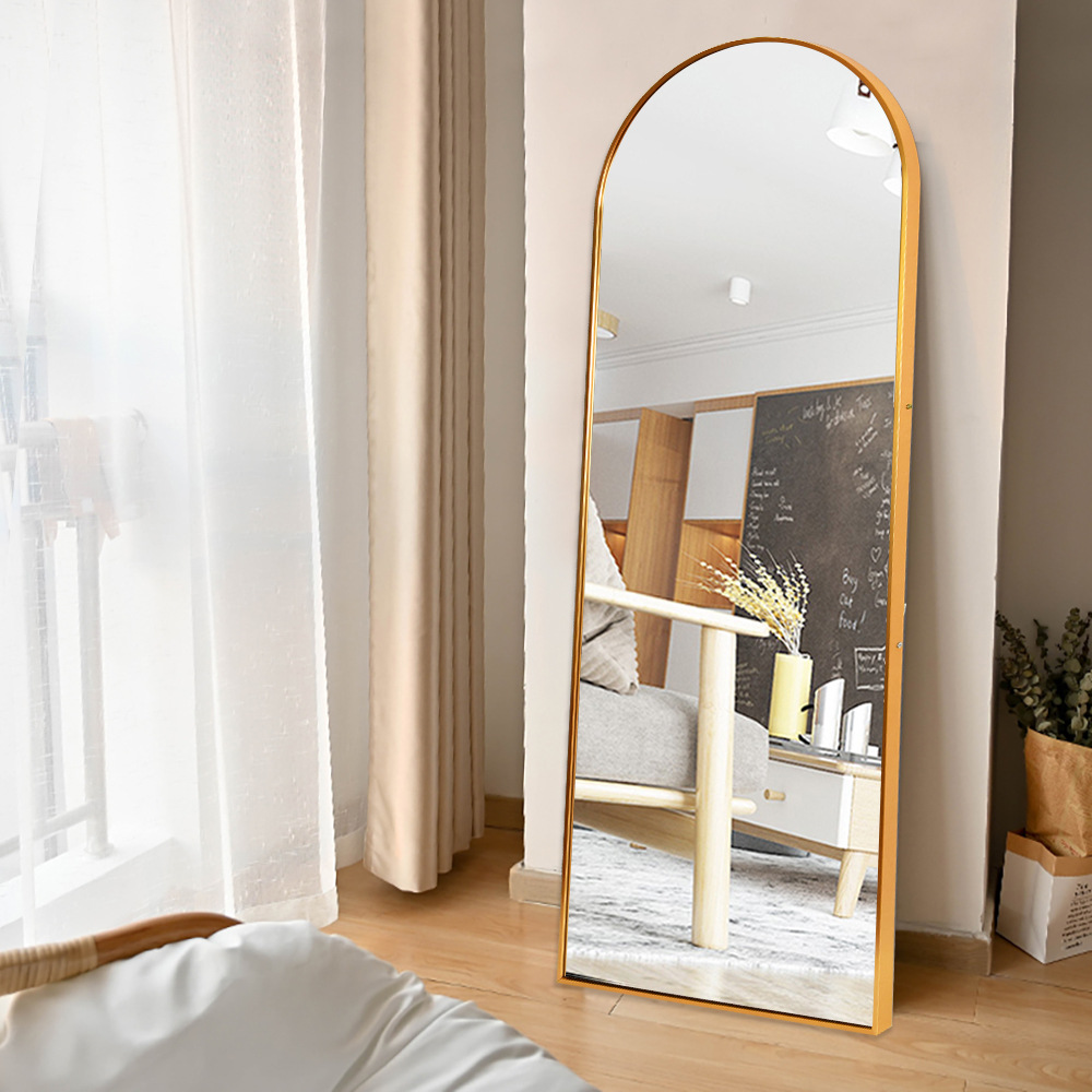 Full-Body Floor Mirror Aluminum Alloy Dressing Mirror Hanging And Swing Dual-Use Modern Simple Clothing Store Ins Style Slimming Full-Length Mirror