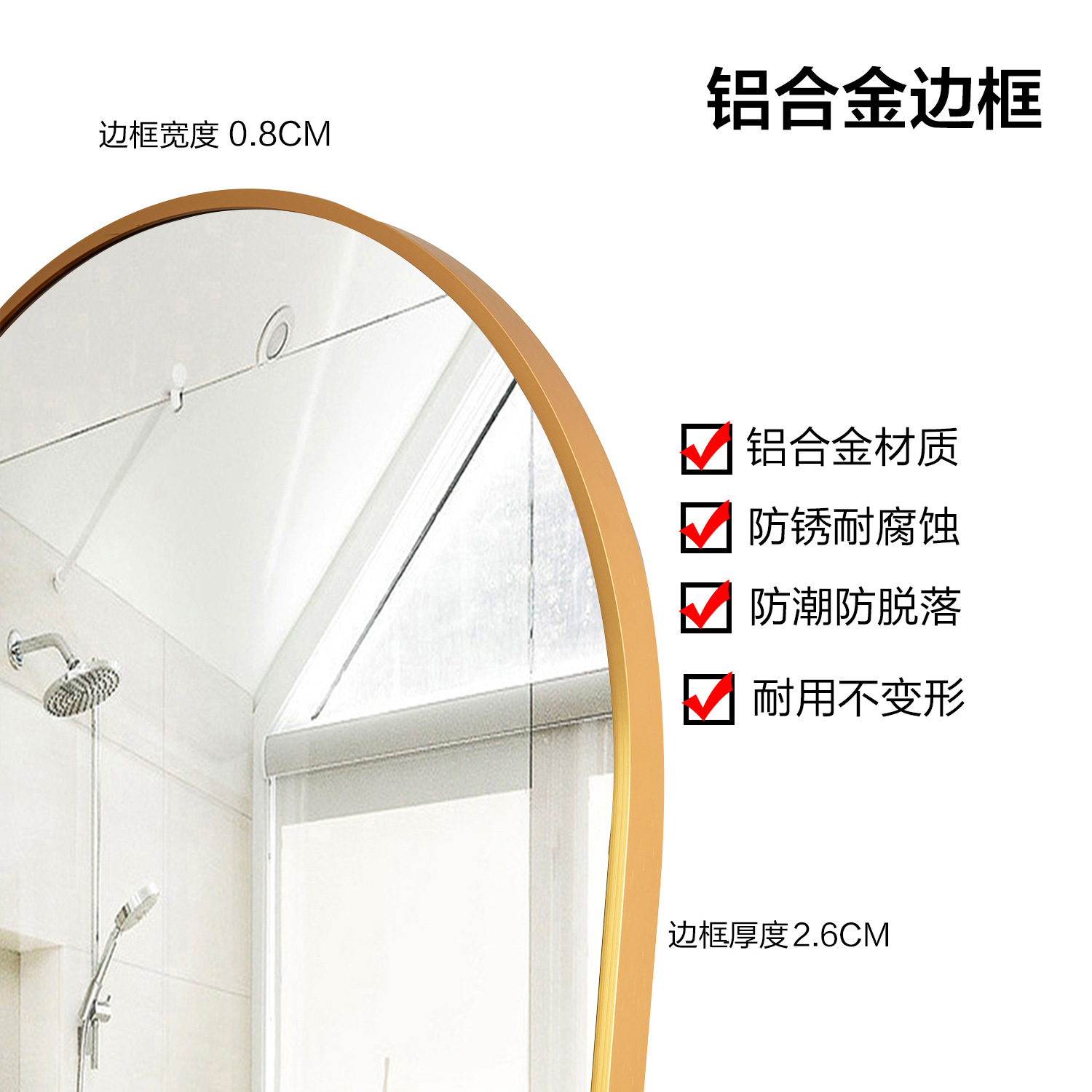Full-Body Floor Mirror Aluminum Alloy Dressing Mirror Hanging And Swing Dual-Use Modern Simple Clothing Store Ins Style Slimming Full-Length Mirror