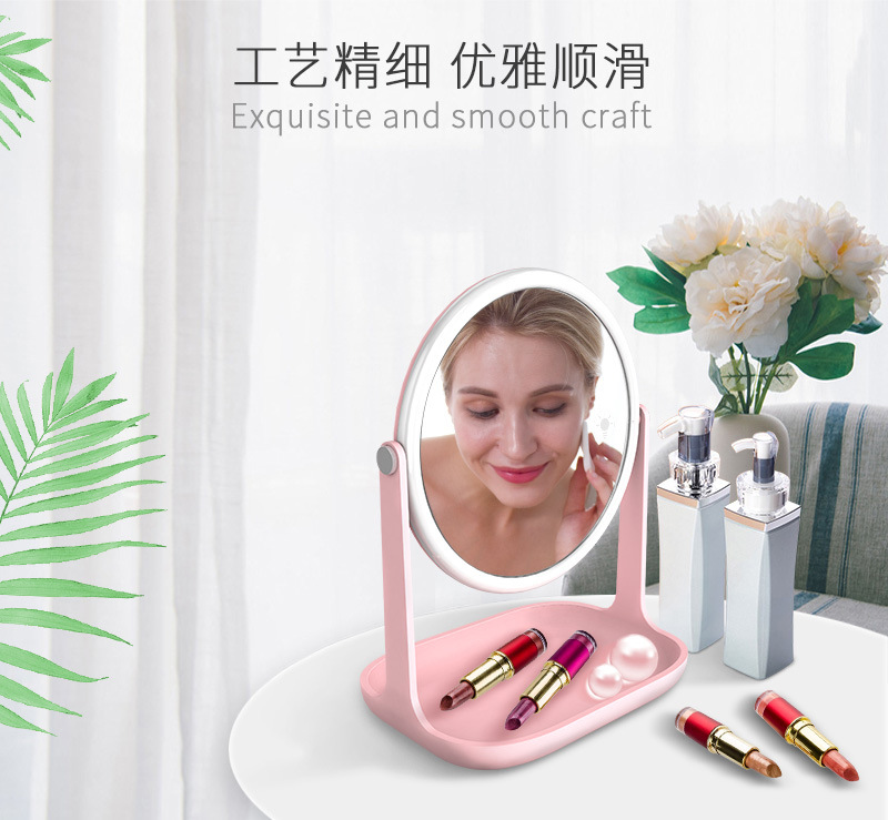 New LED dressing table style with rechargeable night light RK36 princess dressing mirror creative gift