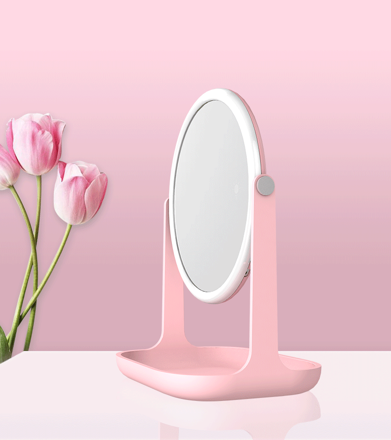 New LED dressing table style with rechargeable night light RK36 princess dressing mirror creative gift