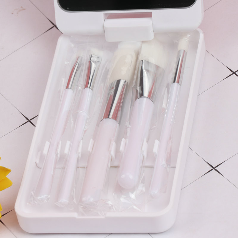 Foldable Rotating Storage Led Storage Makeup Mirror Dormitory Beauty Dressing Mirror Fill Light Storage Travel Makeup Mirror