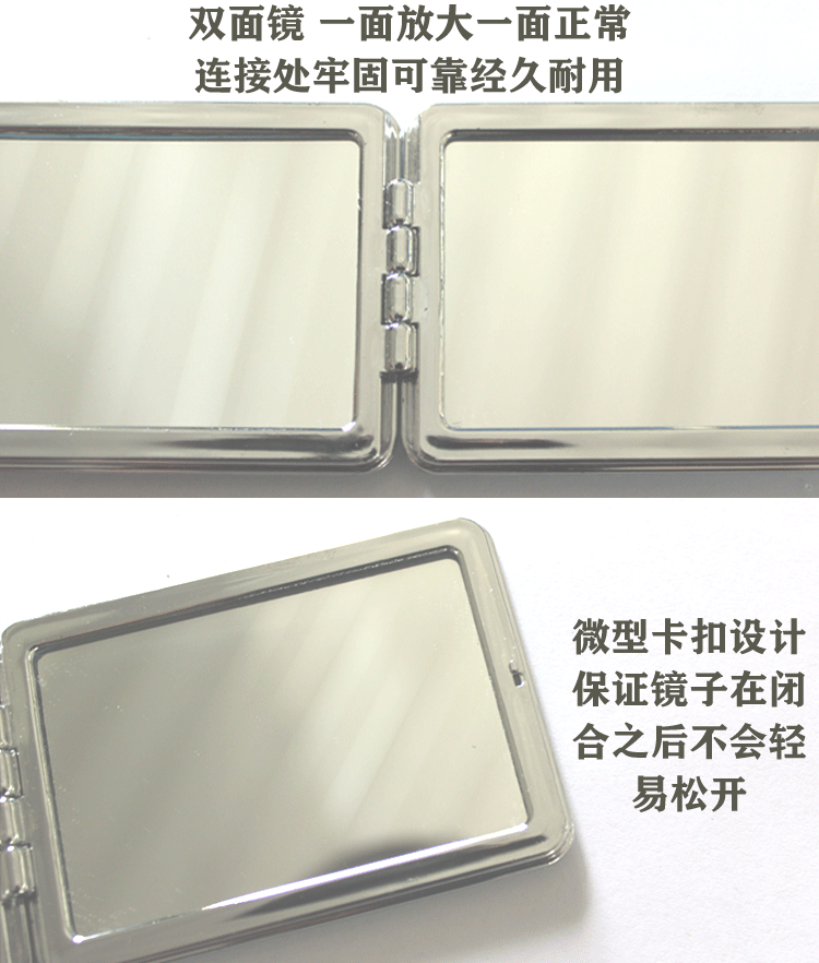 Portable Princess Mirror Makeup Mirror Foldable Portable Student Dormitory Desktop Dressing Mirror Double-Sided HD Makeup Small Mirror