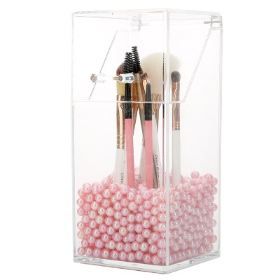 up box transparent clamshell dustproof make up brush bucket eyebrow pencil brush tube acrylic eyebrow pencil storage box