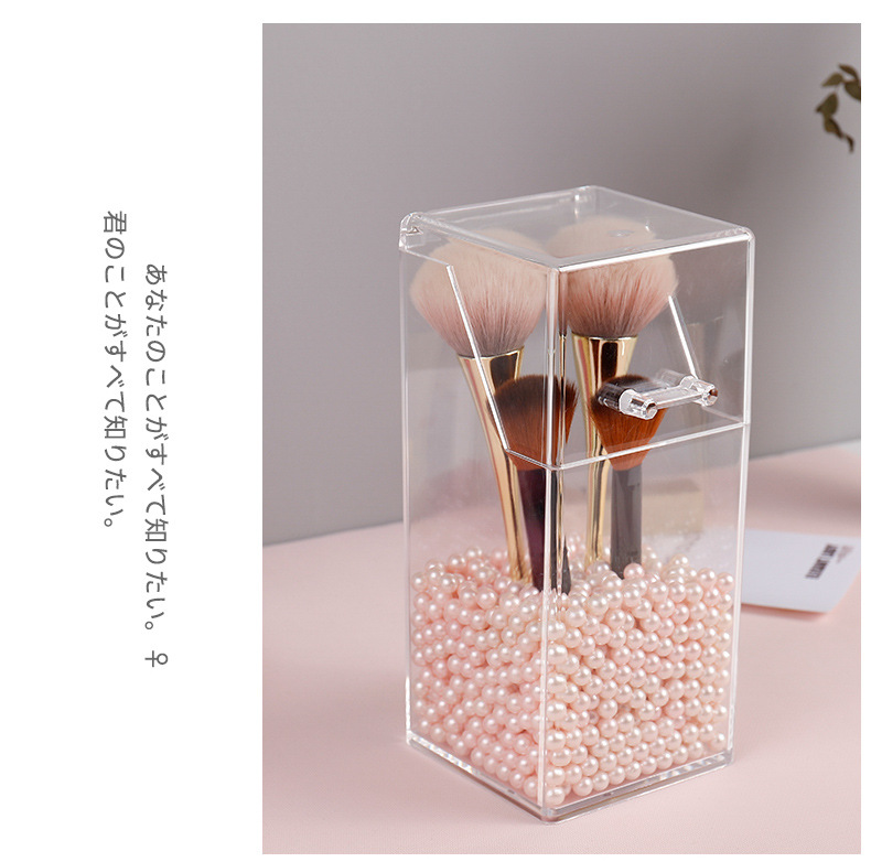 up box transparent clamshell dustproof make up brush bucket eyebrow pencil brush tube acrylic eyebrow pencil storage box