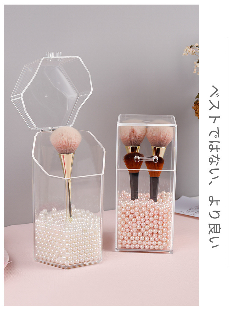 up box transparent clamshell dustproof make up brush bucket eyebrow pencil brush tube acrylic eyebrow pencil storage box