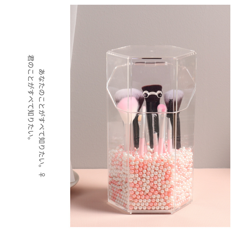 up box transparent clamshell dustproof make up brush bucket eyebrow pencil brush tube acrylic eyebrow pencil storage box