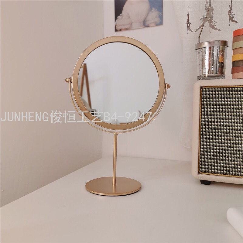 INS Nordic Internet Celebrity Desktop Makeup Mirror Dormitory Female Desktop Portable Small Mirror Home Dressing Mirror