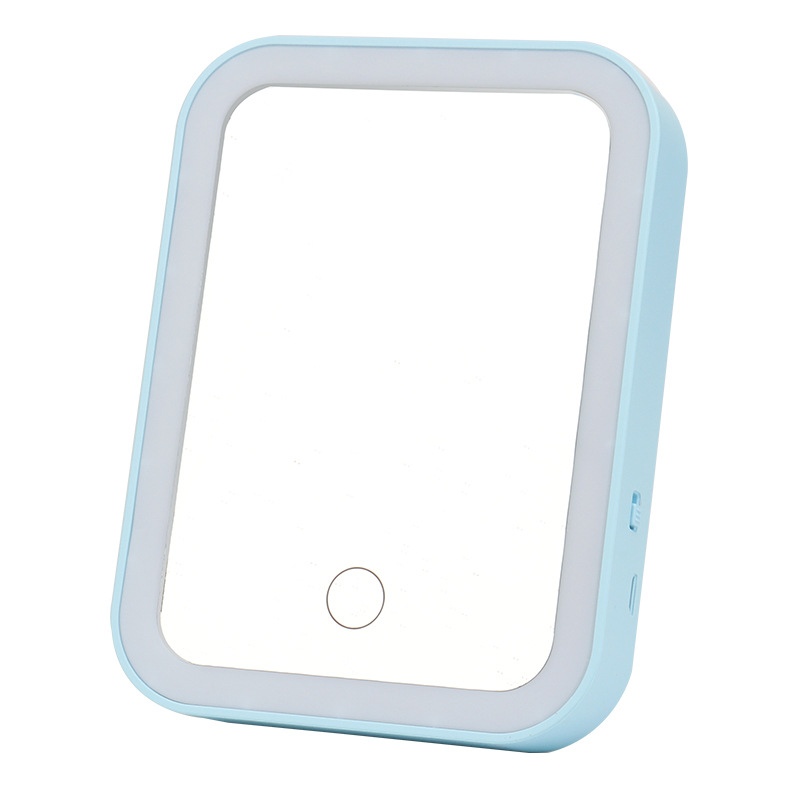 Led Make-up Mirror Desktop with Light Dormitory Desktop Dressing Mirror Female Online Influencer Portable Portable Fill Light Beauty Small Mirror