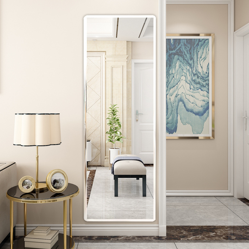 Wall Hanging Mirror Self-Adhesive Dressing Mirror Paste Student Dormitory Bedroom Home Bedroom Wall Hanging Whole Body Full-Length Mirror