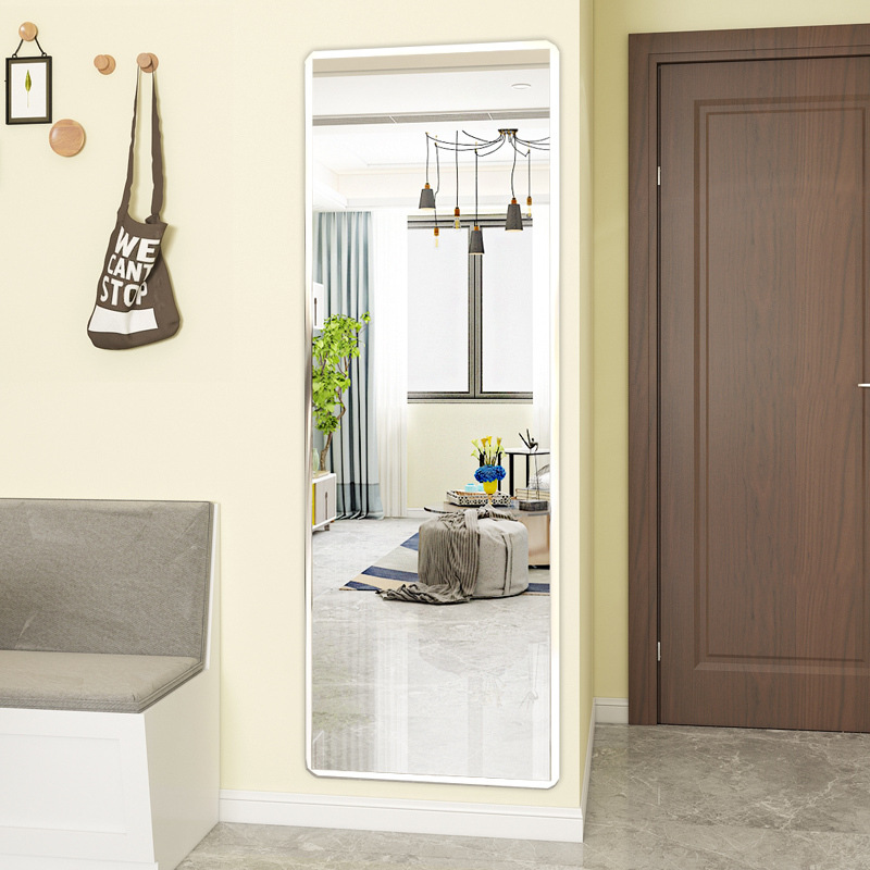 Wall Hanging Mirror Self-Adhesive Dressing Mirror Paste Student Dormitory Bedroom Home Bedroom Wall Hanging Whole Body Full-Length Mirror
