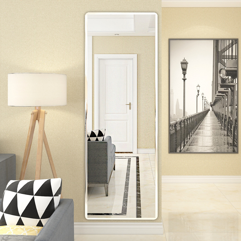 Wall Hanging Mirror Self-Adhesive Dressing Mirror Paste Student Dormitory Bedroom Home Bedroom Wall Hanging Whole Body Full-Length Mirror