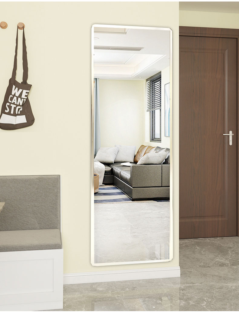 Wall Hanging Mirror Self-Adhesive Dressing Mirror Paste Student Dormitory Bedroom Home Bedroom Wall Hanging Whole Body Full-Length Mirror