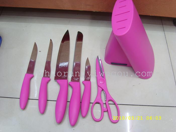 Kitchen large ramp 7 condom chef knife butcher knife scissors Peel knife utility knives