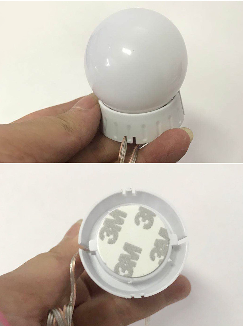 Hot Sale Mirror Hollywood Mirror Front Lamp Led Make-up Mirror Bulb String Sucker Fill Light Mirror Lighting Chain Dressing Mirror