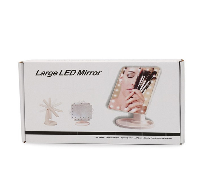 Japanese-Style Home Led Make-up Mirror Desktop Makeup Mirror Dressing Mirror with Light Cosmetic Mirror 16/22 Pieces Bright Led Mirror