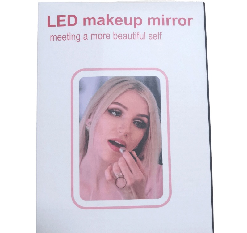 Desktop Portable Light Fill Tablet Dressing Mirror Desktop USB Charging Square Small Mirror Portable Led Make-up Mirror