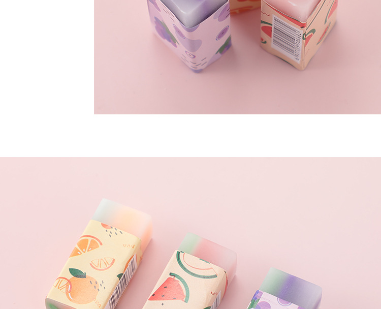 Customized Fruit Eraser Fragrant Cartoon Exam Eraser Painting Student 2B Eraser Creative Stationery Wholesale