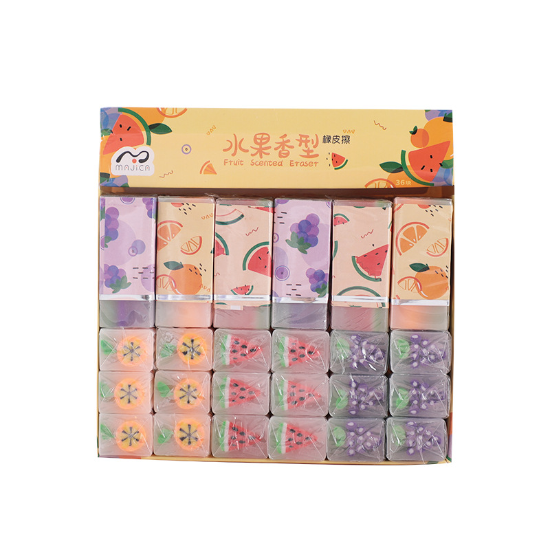 Creative Customized Fruit Eraser Cartoon Eraser Children&#039;s Fragrance Student Prize 2B Eraser Factory Wholesale