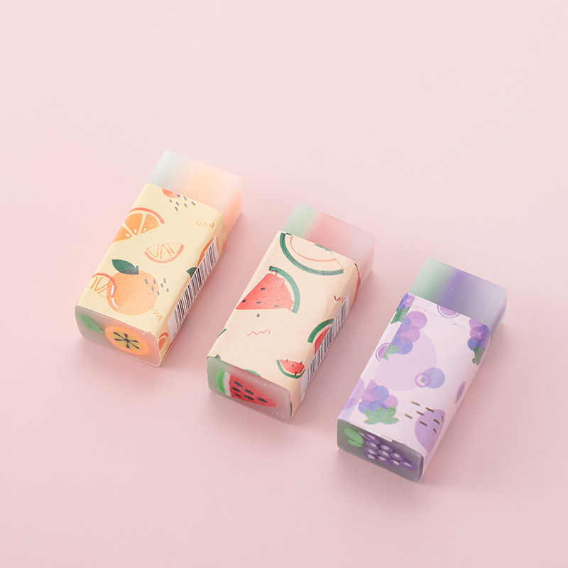 Creative Customized Fruit Eraser Cartoon Eraser Children&#039;s Fragrance Student Prize 2B Eraser Factory Wholesale