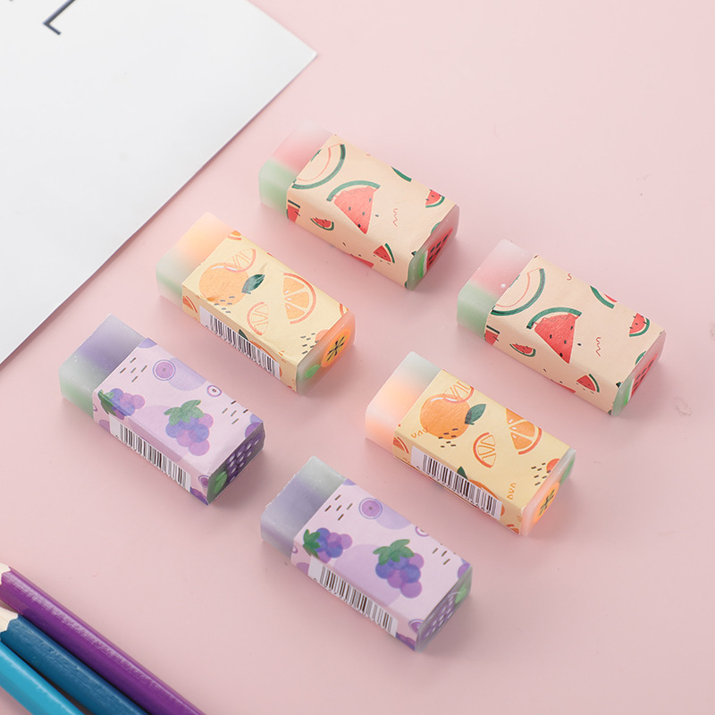 Creative Customized Fruit Eraser Cartoon Eraser Children&#039;s Fragrance Student Prize 2B Eraser Factory Wholesale