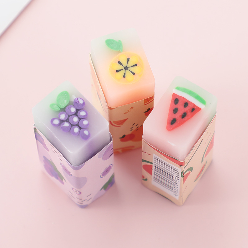 Creative Customized Fruit Eraser Cartoon Eraser Children&#039;s Fragrance Student Prize 2B Eraser Factory Wholesale