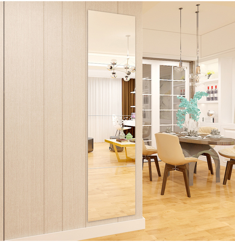 Dressing Mirror Stitching Wall Hanging Mirror Self-Adhesive Dormitory Paste Full-Length Mirror Wall Hanging Full-Length Mirror Wall Self-Adhesive Sticker Mirror