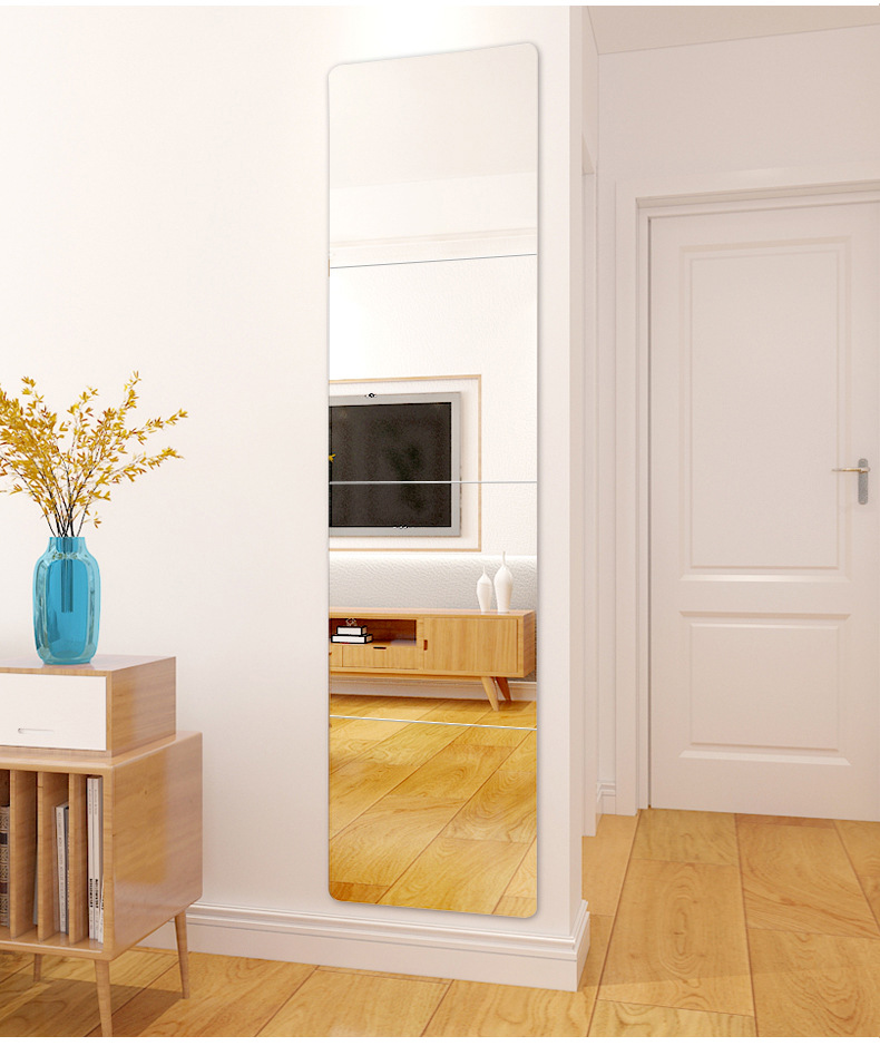 Dressing Mirror Stitching Wall Hanging Mirror Self-Adhesive Dormitory Paste Full-Length Mirror Wall Hanging Full-Length Mirror Wall Self-Adhesive Sticker Mirror