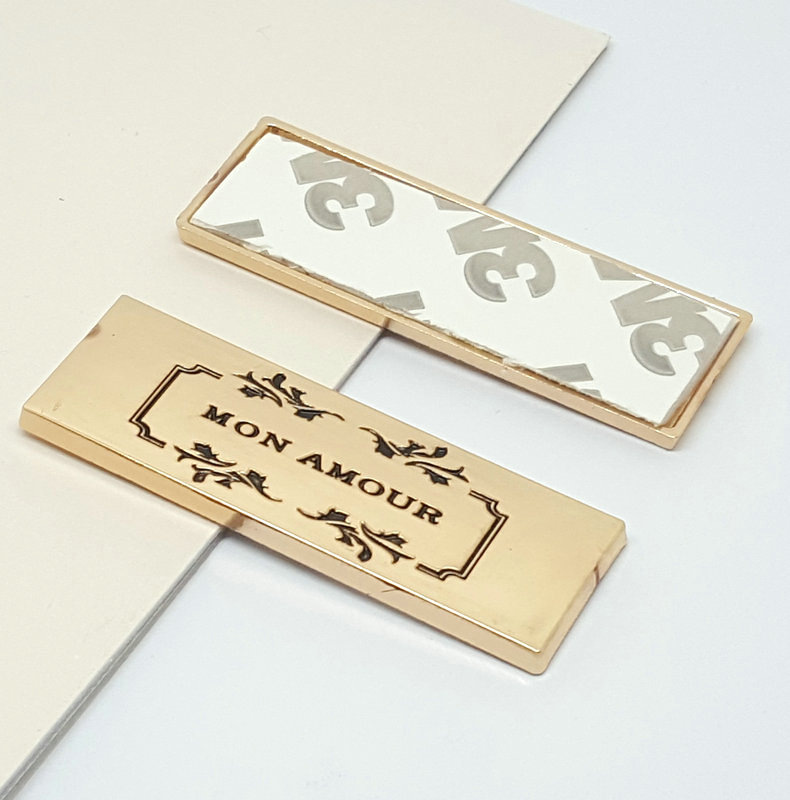 Factory Customized Alloy Jewelry Nameplate Customized Metal Hangtag Dressing Mirror Sign Processing Electroplating Metal Tag