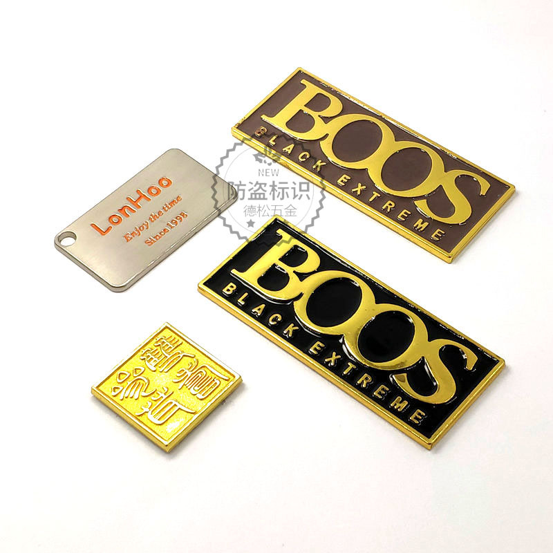 Factory Customized Alloy Jewelry Nameplate Customized Metal Hangtag Dressing Mirror Sign Processing Electroplating Metal Tag