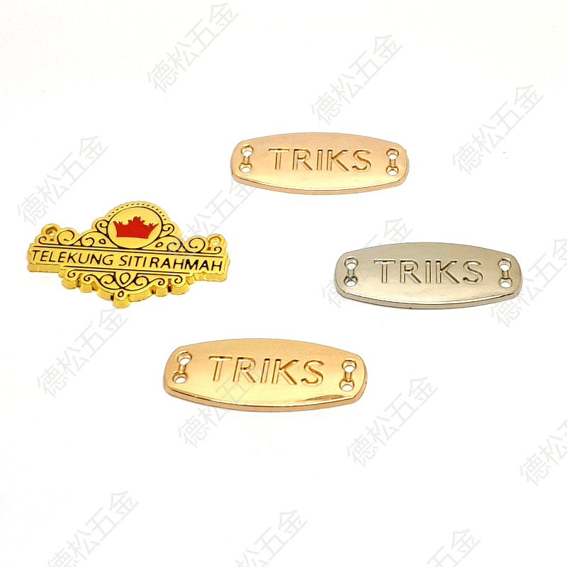 Factory Customized Alloy Jewelry Nameplate Customized Metal Hangtag Dressing Mirror Sign Processing Electroplating Metal Tag