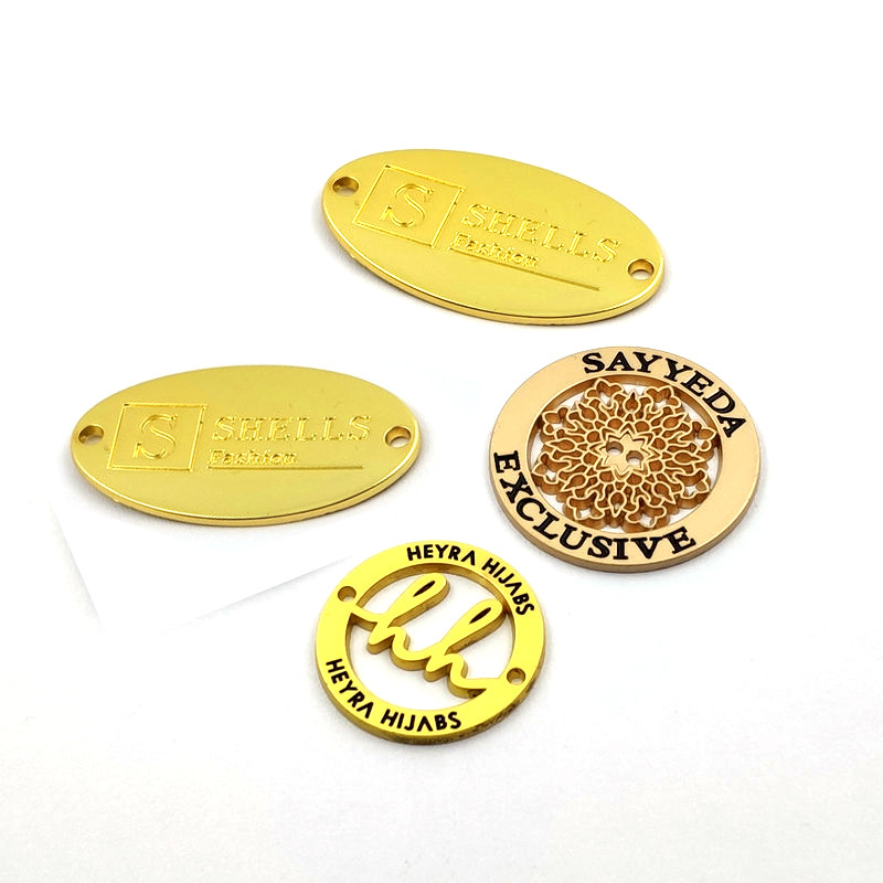 Factory Customized Alloy Jewelry Nameplate Customized Metal Hangtag Dressing Mirror Sign Processing Electroplating Metal Tag