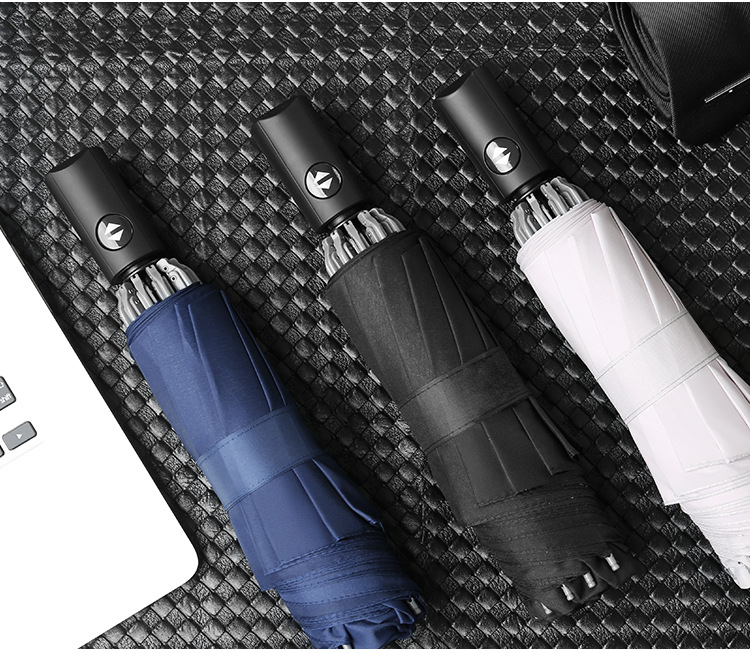 reverse folding umbrella LED reflective Strip automatic umbrella Torch three fold windproof Car business umbrella reverse folding umbrella LED reflective Strip automatic umbrella Torch three fold windproof Car business umbrella