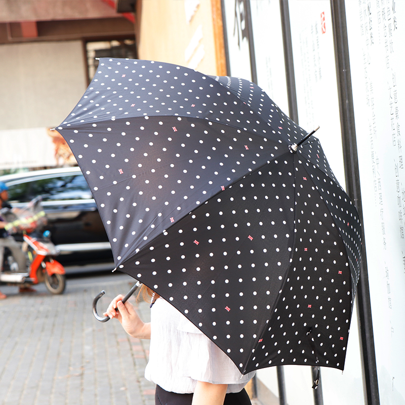 1785 polka dot long handle umbrella wholesale