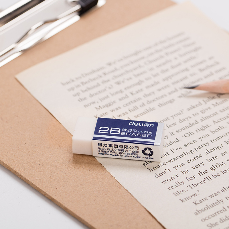 Deli 7536 Eraser School Supplies Small Eraser Student Exam Painting Eraser Stationery Wholesale 2B Eraser