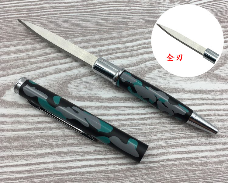 Factory Direct Sales Multifunctional Letter Opener Metal Pen Utility Knife Rotary Ballpoint Pen Metal Tactical Pen Pen Knife