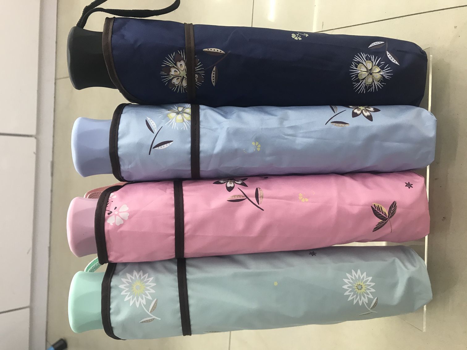 A707 New Umbrella Folding Umbrella Sunny Umbrella Black Rubber Umbrella Shading Parasol