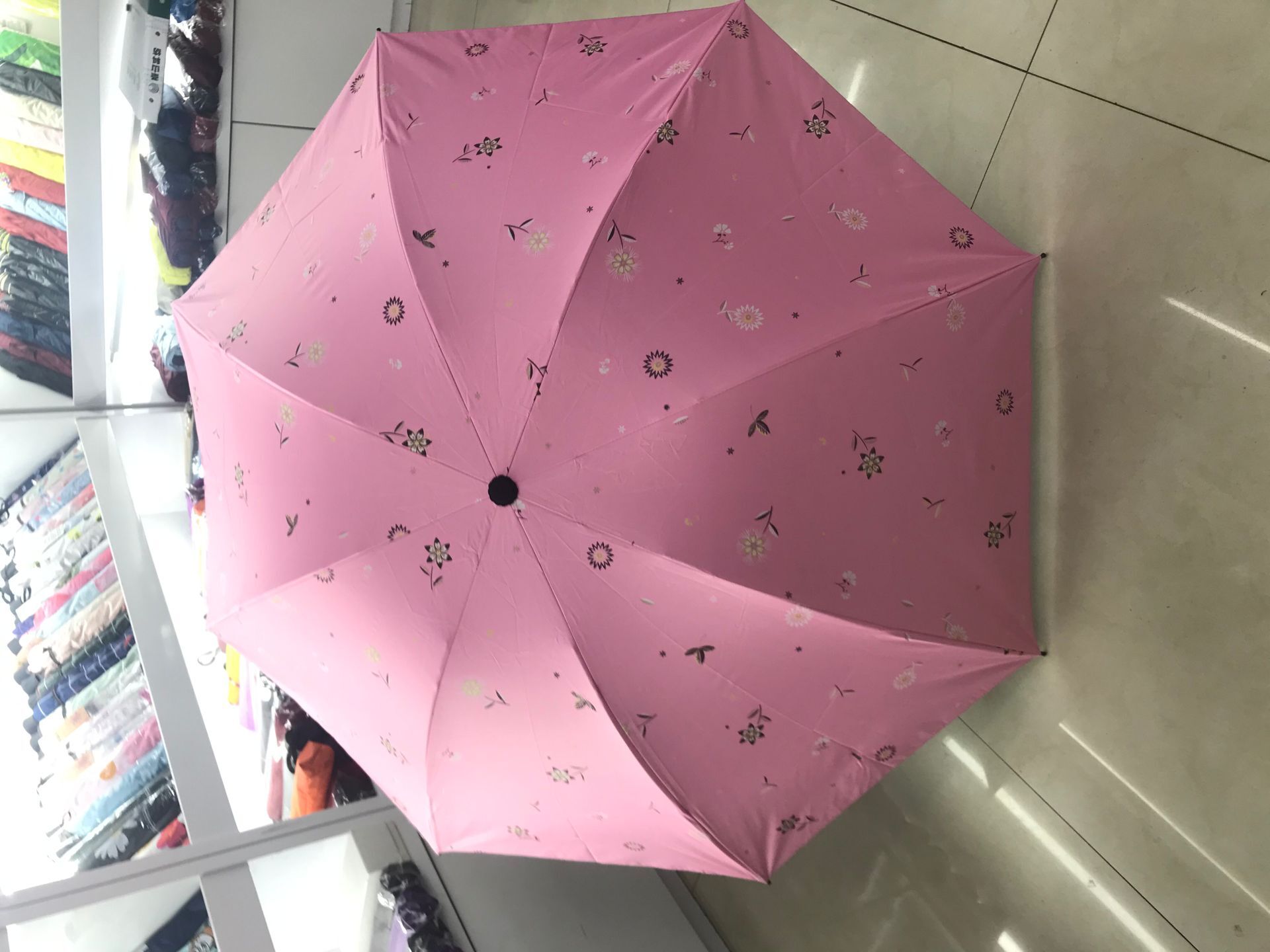 A707 New Umbrella Folding Umbrella Sunny Umbrella Black Rubber Umbrella Shading Parasol