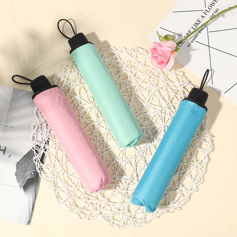 Umbrella Tri-Fold Vinyl Blooming Umbrella UV Protection Rain Or Shine Dual-Use Umbrella Promotion Advertising Umbrella