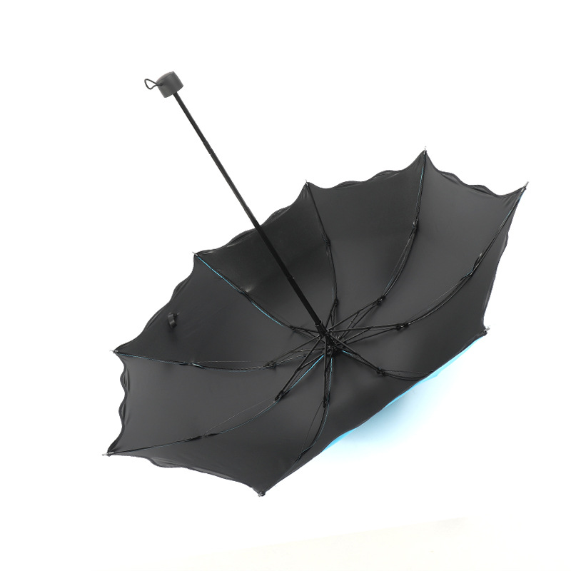Umbrella Tri-Fold Vinyl Blooming Umbrella UV Protection Rain Or Shine Dual-Use Umbrella Promotion Advertising Umbrella