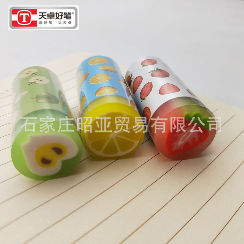 Tizo Stationery Cartoon 2B Eraser Zero Harajuku Cute Fruit Student Children&#039;s Prizes Eraser Wholesale 9904