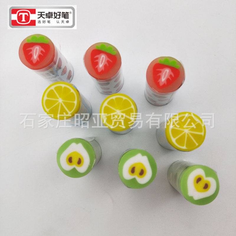 Tizo Stationery Cartoon 2B Eraser Zero Harajuku Cute Fruit Student Children&#039;s Prizes Eraser Wholesale 9904