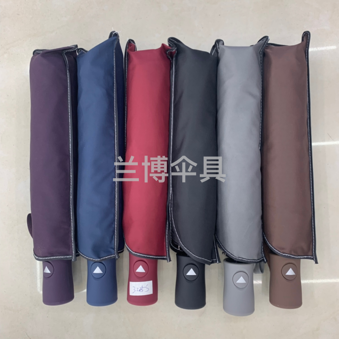 Tri-Fold Semi-automatic 8-Strand Monochrome Umbrella Folding Umbrella Business Umbrella Advertising Umbrella