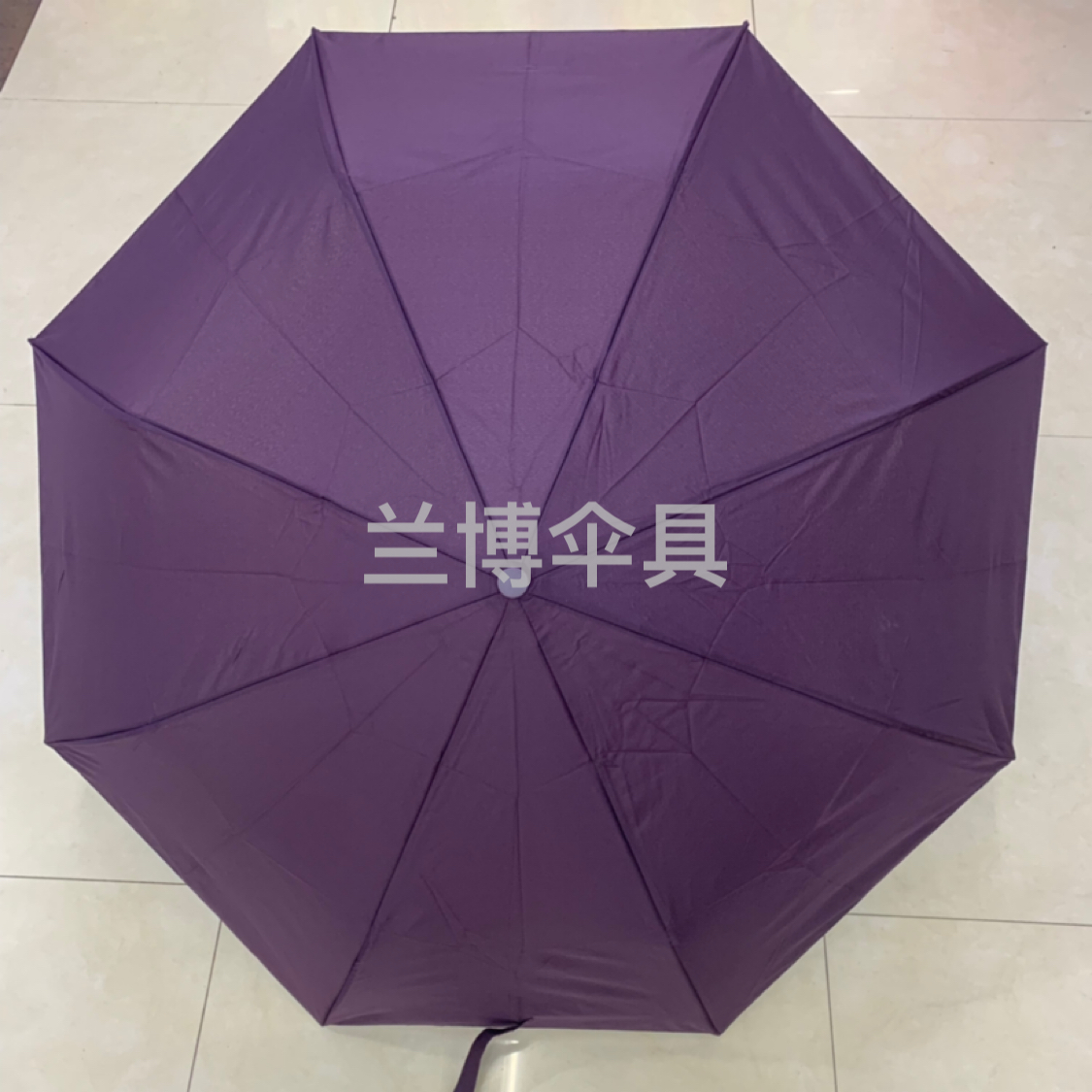 Tri-Fold Semi-automatic 8-Strand Monochrome Umbrella Folding Umbrella Business Umbrella Advertising Umbrella