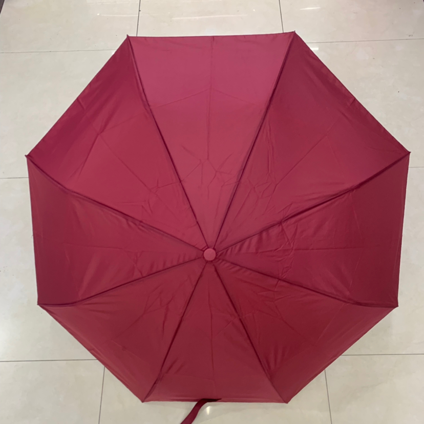 Tri-Fold Semi-automatic 8-Strand Monochrome Umbrella Folding Umbrella Business Umbrella Advertising Umbrella
