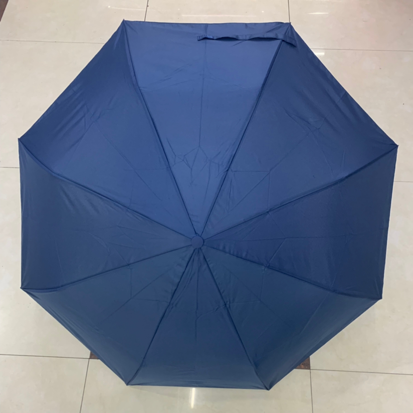 Tri-Fold Semi-automatic 8-Strand Monochrome Umbrella Folding Umbrella Business Umbrella Advertising Umbrella