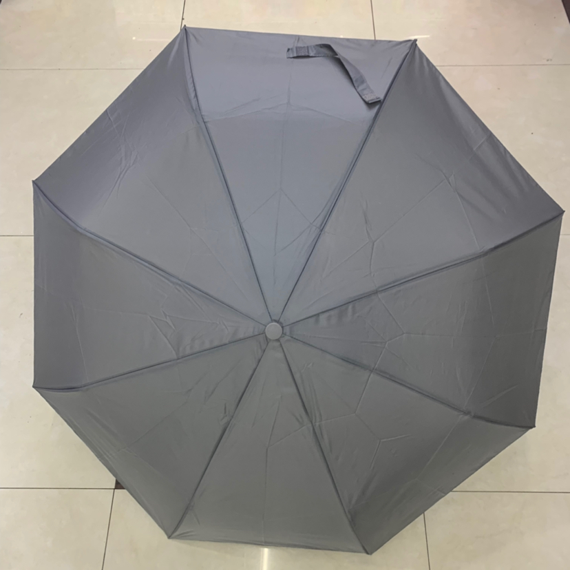 Tri-Fold Semi-automatic 8-Strand Monochrome Umbrella Folding Umbrella Business Umbrella Advertising Umbrella