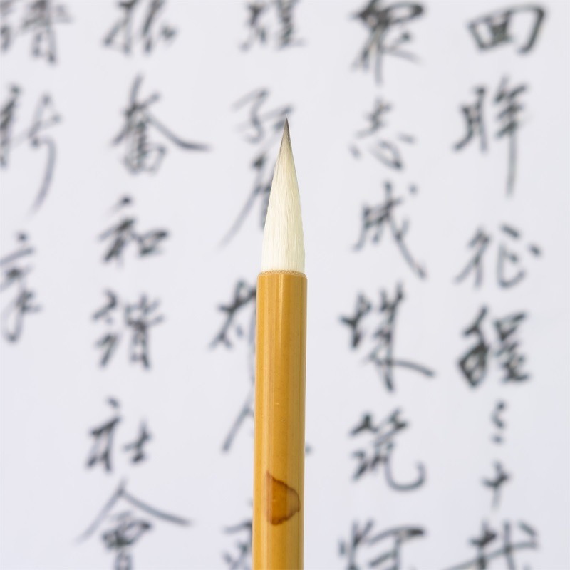 Traditional Chinese Painting Brush Wholesale Weasel&#039;s Hair Baiyun Writing Brush Beginner Regular Script Large, Medium and Small Regular Script in Small Characters Calligraphy Writing Brush Manufacturer