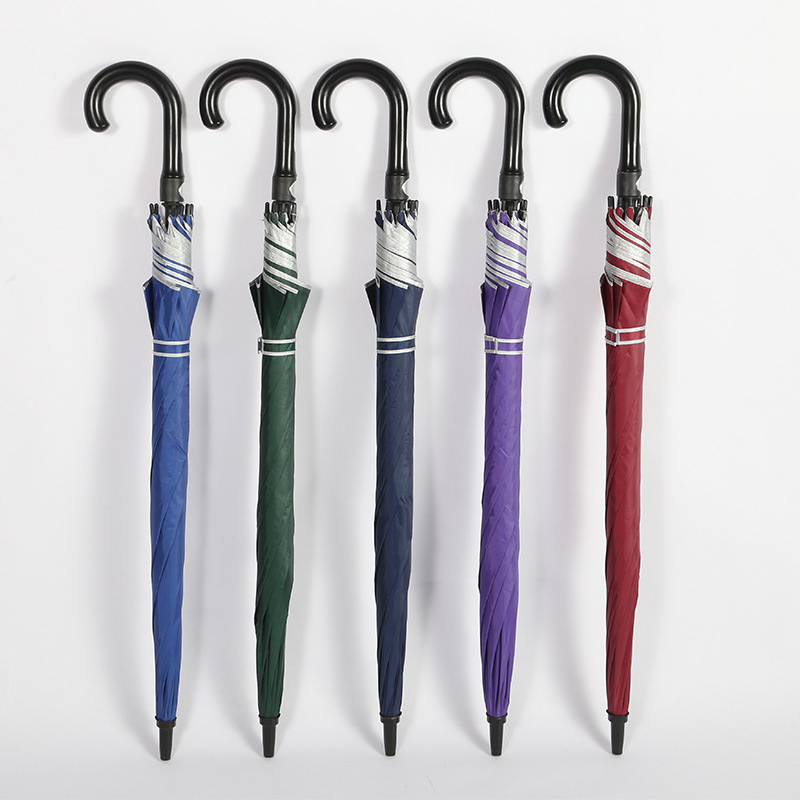 70cm Fiber Bone Automatic Silver Glue Sunny Umbrella Multi-Color Mixed Golf Umbrella Umbrella Factory Direct Supply Low Price Wholesale